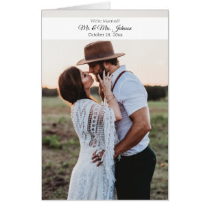 Giant Modern Wedding Photo Guestbook Advice Card