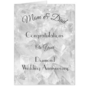 Giant Mom & Dad Diamond Anniversary Greeting Card