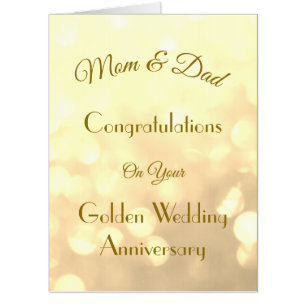 Giant Mom & Dad Golden Anniversary Greeting Card