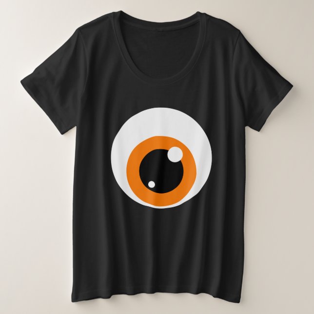 Giant Monster Eye Plus Size T-Shirt (Design Front)