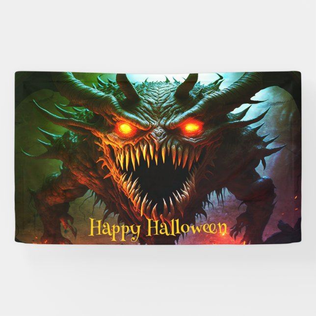 Giant Monster Halloween Banner (Horizontal)