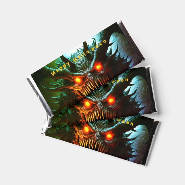 Giant Monster Halloween Hershey's Bar Favors (Front)