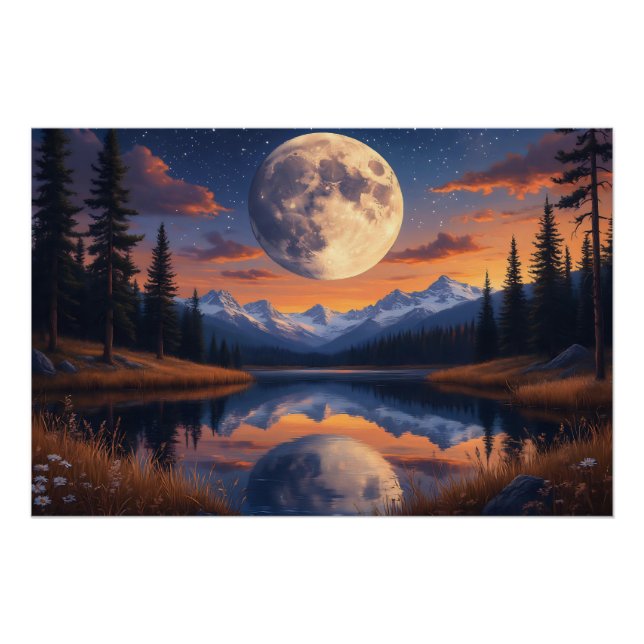 Giant Moon: Night Reflections Poster (Front)