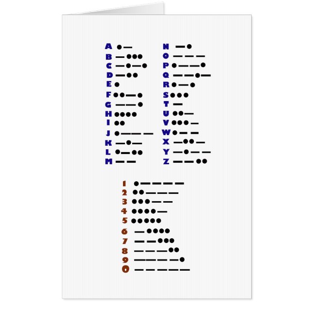 Giant Morse Code Birthday Card (Front)