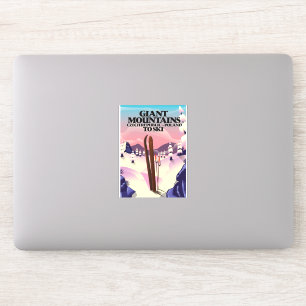 Giant Mountains Poland travel poster. Sticker