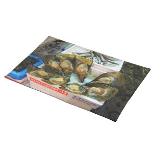 Giant Mussels Tsukiji Fish Market, Tokyo, Japan Cloth Placemat