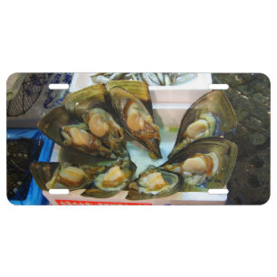 Giant Mussels Tsukiji Fish Market, Tokyo, Japan License Plate