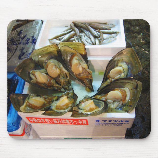 Giant Mussels Tsukiji Fish Market, Tokyo, Japan Mouse Pad (Front)