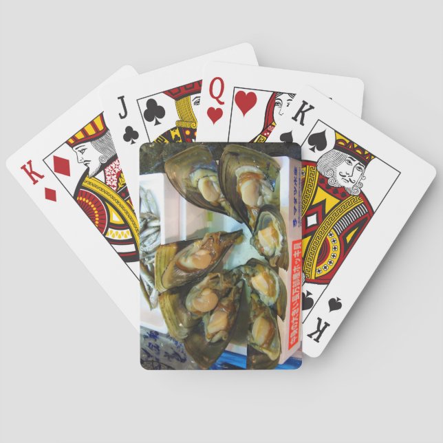 Giant Mussels Tsukiji Fish Market, Tokyo, Japan Poker Cards (Back)