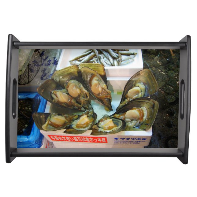 Giant Mussels Tsukiji Fish Market, Tokyo, Japan Serving Tray (Front)