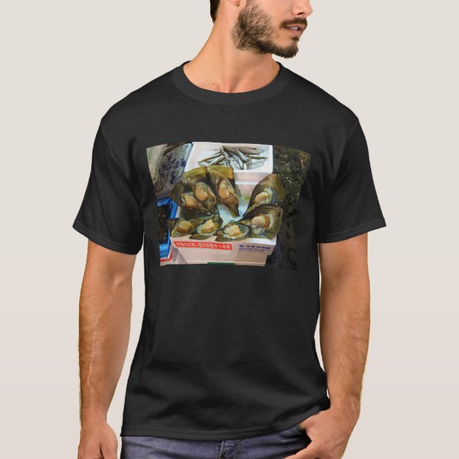 Giant Mussels Tsukiji Fish Market, Tokyo, Japan T-Shirt (Front)
