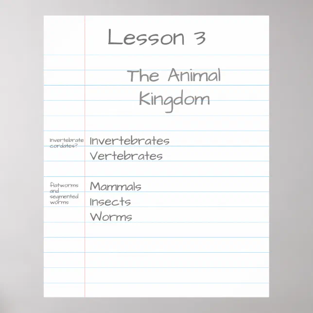Giant Note Paper Customized Visual Aid School Poster | Zazzle