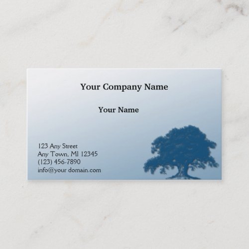 Giant Oak on a Field of Blue Business Card