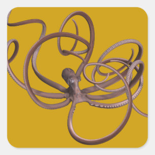 Giant Octopus Square Sticker