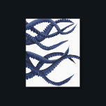 Giant Octopus Tentacles Canvas Print<br><div class="desc">Giant Octopus Blue Triptych by Fab Funky. Features an up-close look at the tentacles of an octopus.|191129D</div>