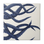 Giant Octopus Tentacles Ceramic Tile<br><div class="desc">Giant Octopus Blue Triptych by Fab Funky. Features an up-close look at the tentacles of an octopus.|191129D</div>