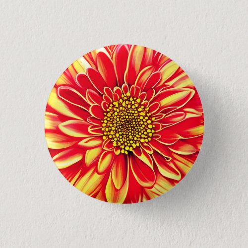 Giant Orange and Golden Yellow Aster Flower  Button
