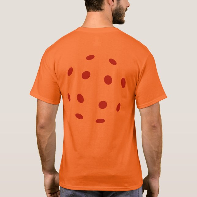 Giant Orange PIckleball Gift T-Shirt (Back)