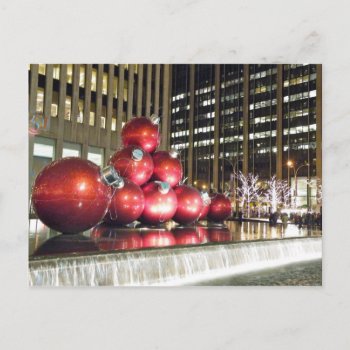 Giant Ornaments Nyc Postcard by christmasgiftshop at Zazzle