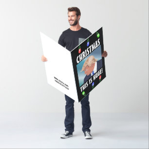 GIANT OVERSIZED (HUGE!) DONALD TRUMP CHRISTMA CARD