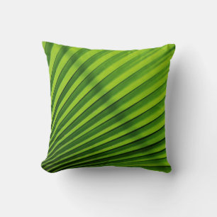 Giant Palm Leaf Pattern Throw Pillow