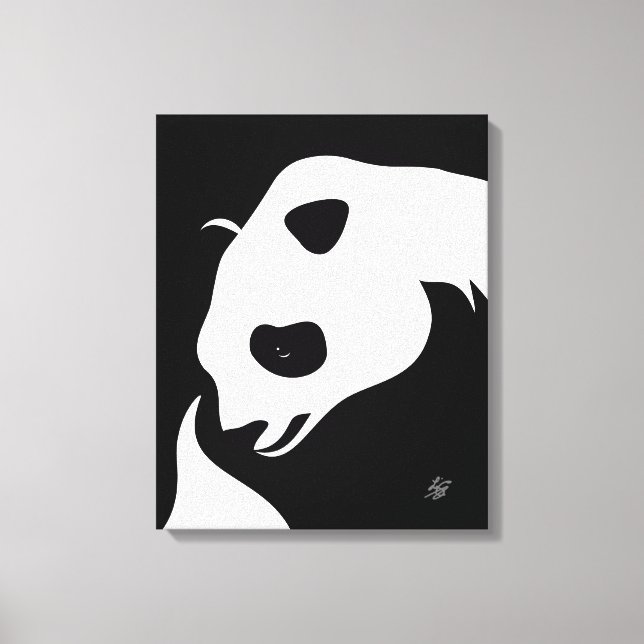 Giant Panda Abstract Canvas Print (Front)