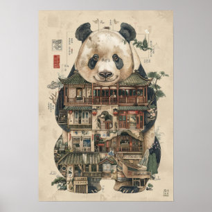 Giant Panda Anatomy Poster Educational Science I