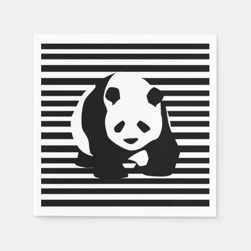 Giant Panda and Stripes Napkins