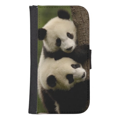 Giant panda babies Ailuropoda melanoleuca 2 Samsung S4 Wallet Case