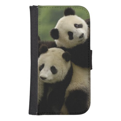 Giant panda babies Ailuropoda melanoleuca 4 Samsung S4 Wallet Case