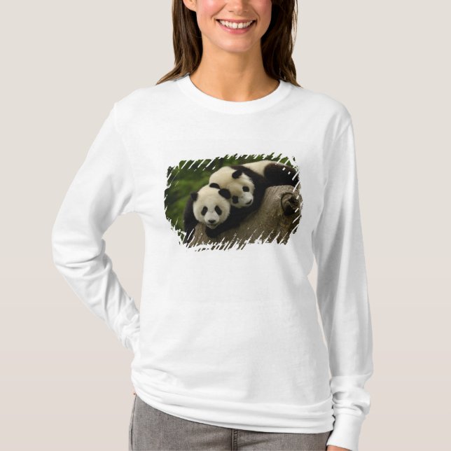 Giant panda babies Ailuropoda melanoleuca) T-Shirt (Front)
