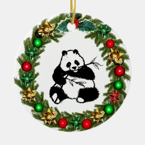 Giant Panda Ceramic Ornament