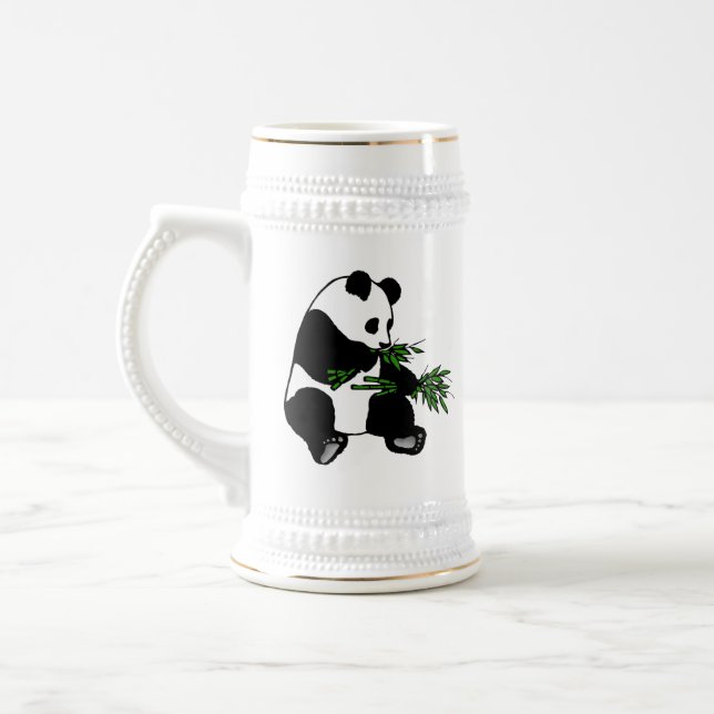 Giant Panda Eats Bamboo Beer Stein (Left)