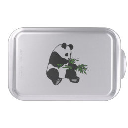 Giant Panda Eats Bamboo Cake Pan
