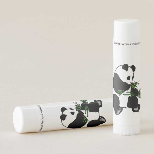 Giant Panda Eats Bamboo Lip Balm (Front)