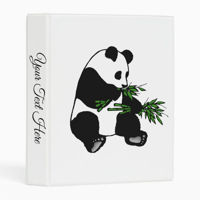 Giant Panda Eats Bamboo Mini Binder (Front/Spine)