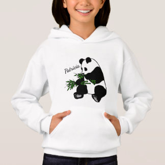 Giant Panda Eats Bamboo Name Hoodie