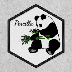 Giant Panda Eats Bamboo Name   Patch