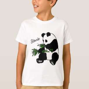 Giant Panda Eats Bamboo Name   T-Shirt
