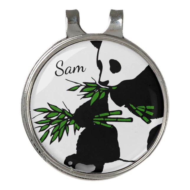 Giant Panda Golf Hat Clip (Front)