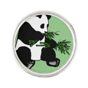 Giant Panda Green Lapel Pin