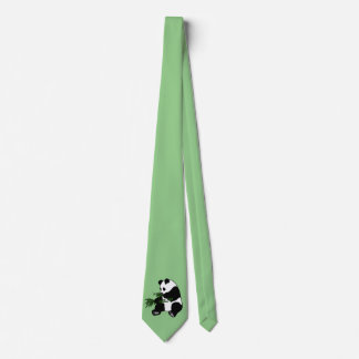 Giant Panda Green Neck Tie