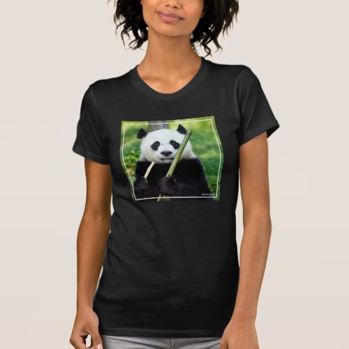 Giant Panda Holding Bamboo T_Shirt