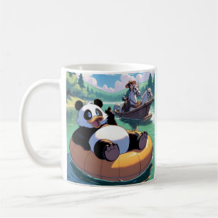 Giant panda horses swimming coffee tea mug cup