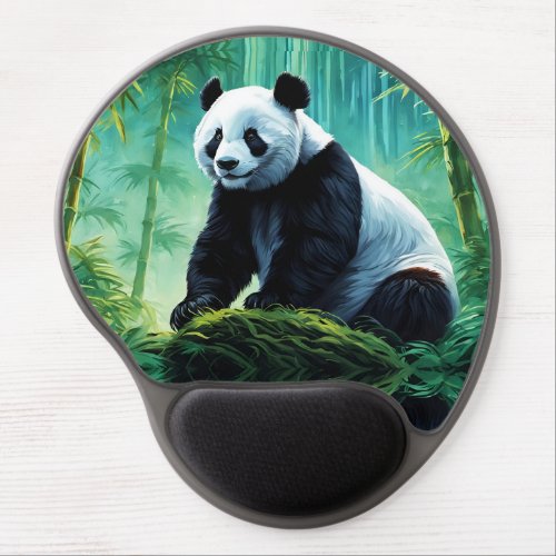 Giant Panda in Bamboo Forest Gel Mouse Pad