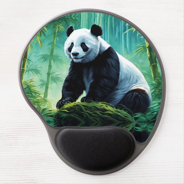 Giant Panda in Bamboo Forest Gel Mouse Pad (Front)