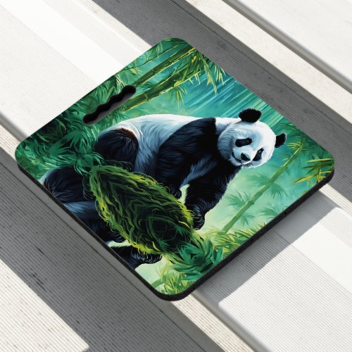 Giant Panda in Bamboo Forest Seat Cushion