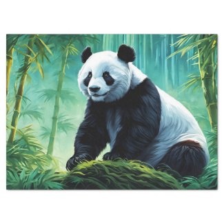Giant Panda in Bamboo Forest