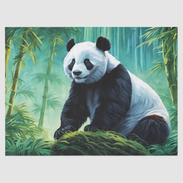 Giant Panda in Bamboo Forest Tissue Paper (Front)