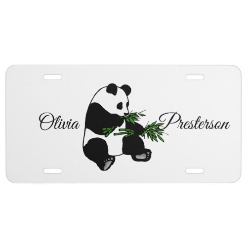 Giant Panda License Plate